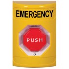 STI SS2201EM-EN Stopper Station – Yellow – Push and Turn Reset – Emergency Label